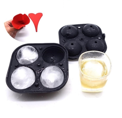 소형 Diy 실리콘 아이스 볼 형은 음료를 위한 원형 5.6CM 직경을 놓았습니다