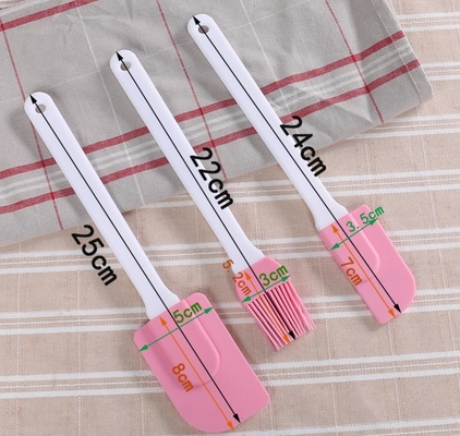 단단한 플라스틱 방열 주걱 솔, 주걱 분홍색 색깔을 요리하는 실리콘