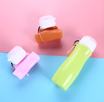 450ML bpa 주문 인쇄 로고를 가진 자유로운 물병 FDA 실리콘 물병