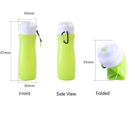 450ML bpa 주문 인쇄 로고를 가진 자유로운 물병 FDA 실리콘 물병