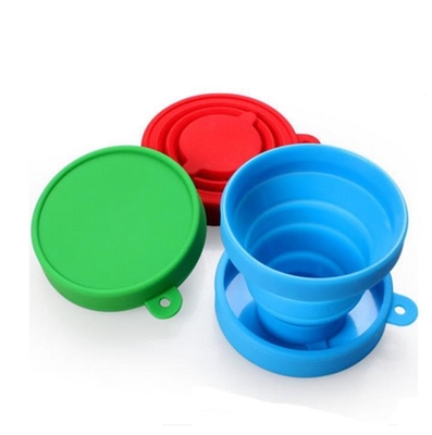 190ML 작풍 BPA는 음식 급료 접을 수 있는 실리콘 접히는 컵을 해방합니다